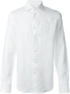 Ermanno Scervino Embroidered Shirt, Men's, Size: 46, White, Linen/flax