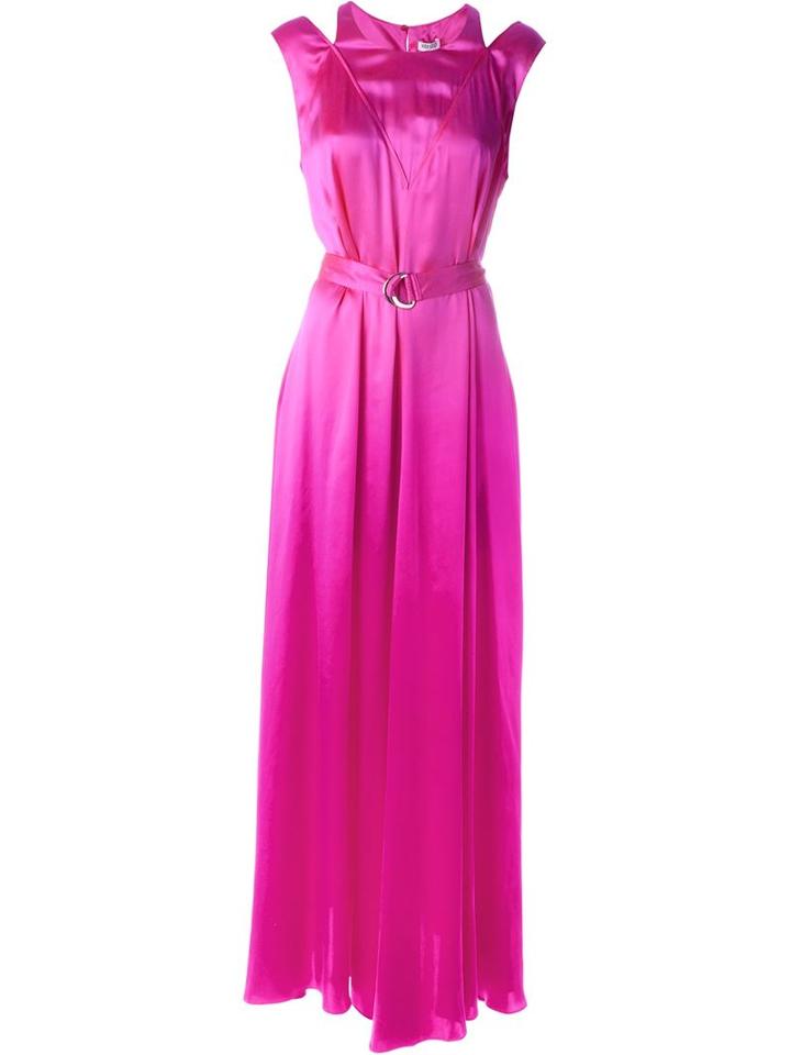 Kenzo Belted Evening Dress, Women's, Size: 34, Pink/purple, Silk