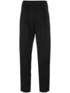 Erika Cavallini Straight-leg Trousers, Women's, Size: 40, Black, Polyester/acetate/virgin Wool