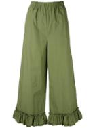 Erika Cavallini - 'bruno' Pants - Women - Cotton - 46, Green, Cotton