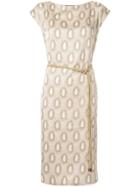 Muller Of Yoshiokubo Printed Shift Dress - Do Not Use - Beige