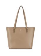Dkny Monogram Leather Tote - Neutrals