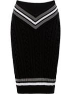 Y/project Cable Knit Pencil Skirt - Black