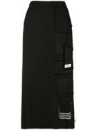 Thom Browne Silk Patchwork Sack Skirt - Black