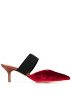 Malone Souliers Velvet Mules With Braided Strap - Red