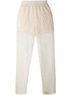 See By Chloé Macrame Lace Trousers, Women's, Size: 44, Nude/neutrals, Cotton/polyamide/viscose
