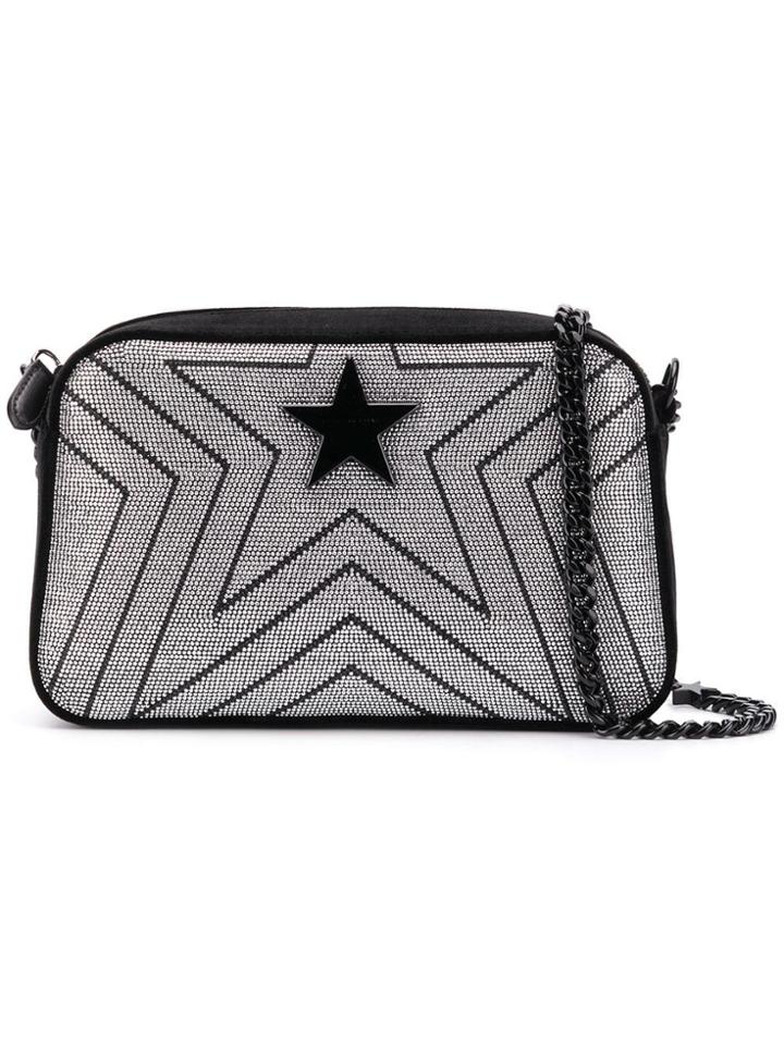 Stella Mccartney Stella Star Studded Crossbody Bag - Black