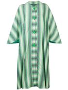 William Vintage 1965 Striped Oversized Coat - Green