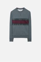 Ami Alexandre Mattiussi Oversized Crew Neck Sweatshirt, Men's, Size: Medium, Grey, Cotton/polyamide/acetate