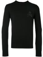 Skull Detail Sweater - Men - Merino - S, Black, Merino, Philipp Plein