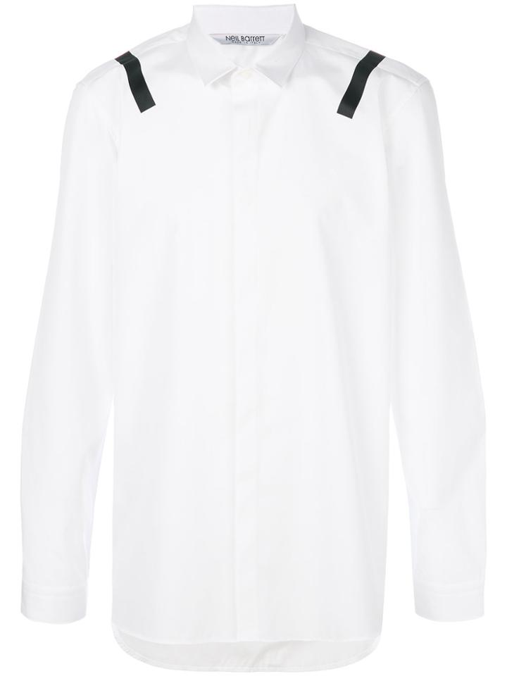 Neil Barrett Printed Stripes Shirt - White