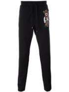 Dolce & Gabbana Cowboy Patch Track Pants, Men's, Size: 46, Black, Cotton