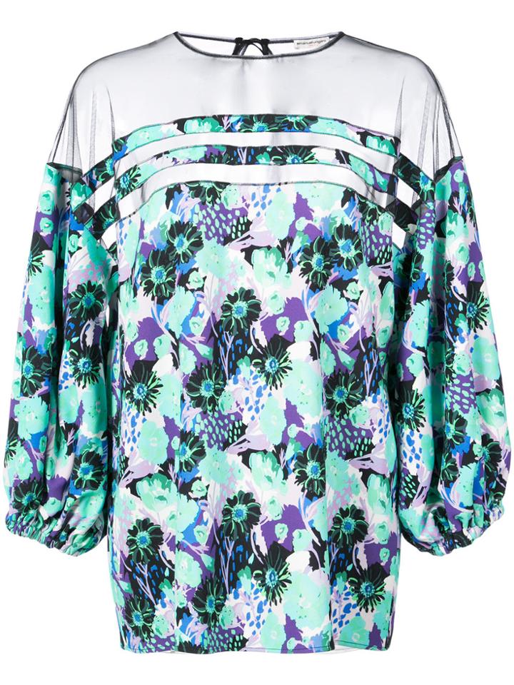 Emanuel Ungaro Sheer Panel Blouse - Green