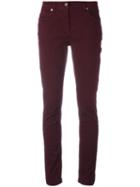 Etro Super Skinny Trousers, Women's, Size: 30, Red, Cotton/spandex/elastane