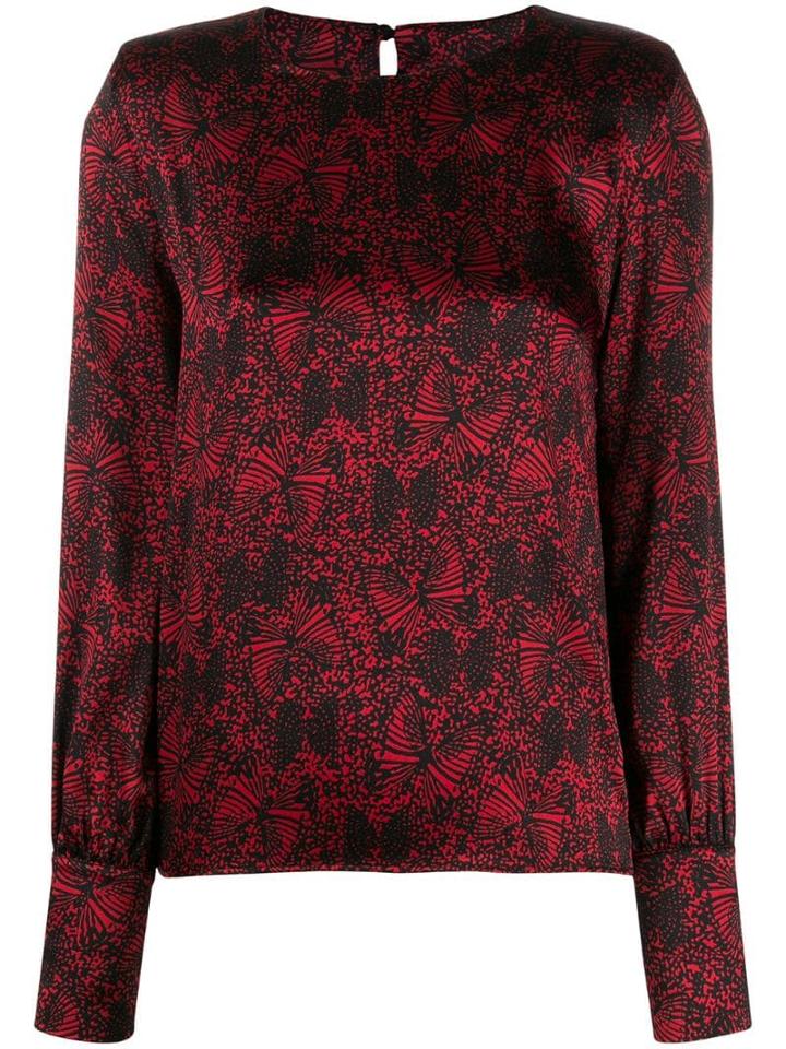 Federica Tosi Butterfly Print Blouse - Black
