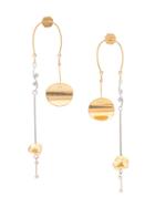 Mounser Hook Drop Plate Earring - Gold