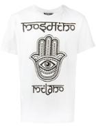 Moschino Hamsa Hand T-shirt, Men's, Size: Medium, White, Cotton