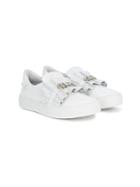 Cesare Paciotti 4us Kids Teen Ruffle Low Top Sneakers - White