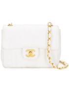 Chanel Vintage Mini Brocatelle Flap Shoulder Bag, Women's, White