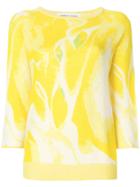 Lamberto Losani Marbled Pattern Jumper - Yellow & Orange