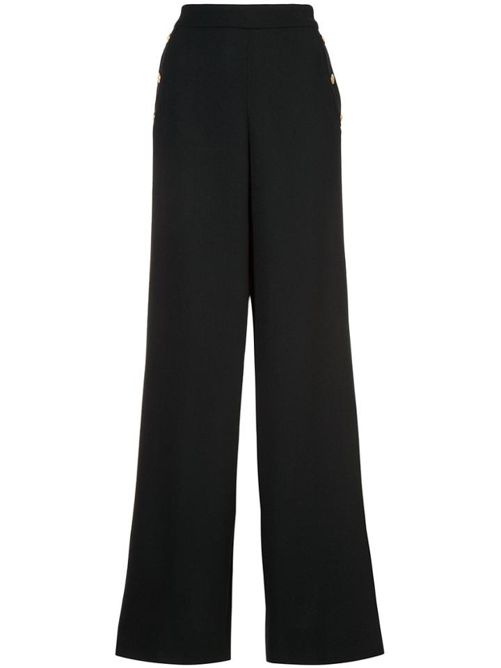 Edward Achour Paris Wide Leg Trousers - Black