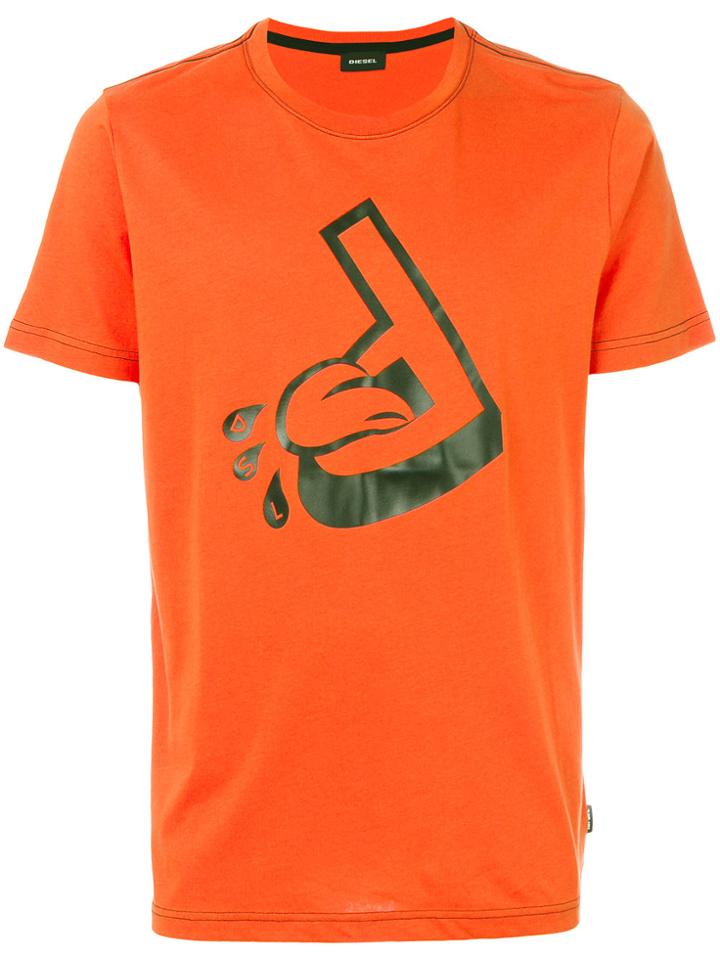 Diesel Printed T-shirt - Yellow & Orange