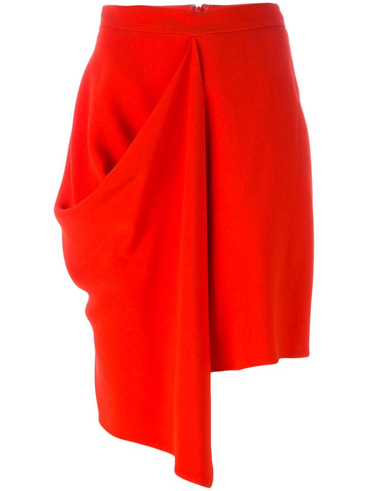 Stella Mccartney Draped Skirt, Women's, Size: 40, Red, Spandex/elastane/acetate/viscose