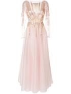 Temperley London Mineral Flared Dress - Pink & Purple