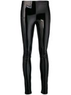 Karl Lagerfeld Faux Patent Leggings - Black