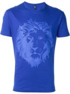 Versus Logo Print T-shirt, Men's, Size: L, Blue, Cotton
