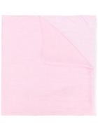 Closed Fringed-hem Scarf - Pink & Purple