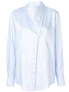 L'autre Chose Bib Front Shirt - White