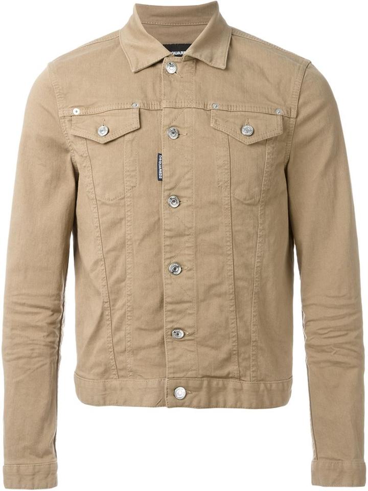 Dsquared2 Denim Jacket, Men's, Size: 50, Nude/neutrals, Cotton/spandex/elastane