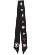 Alexander Mcqueen Shell Print Scarf - Black