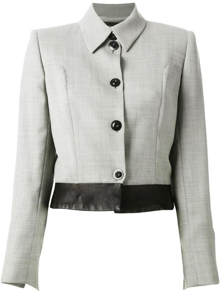 Jean Louis Scherrer Pre-owned Cropped Jacket - Grey