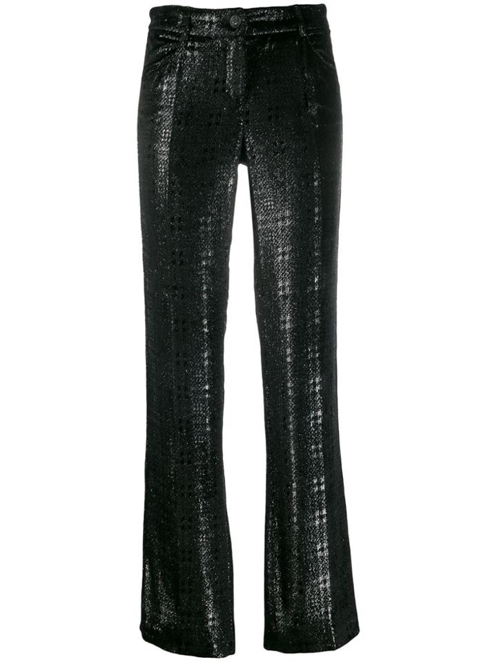 Chanel Pre-owned 2004 Textured Trousers - Black