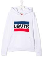 Levi's Kids Logo Print Hoodie - White