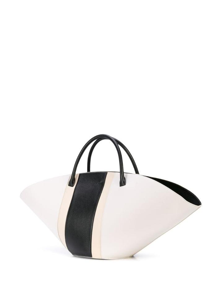 Jil Sander Curved Top Tote - White