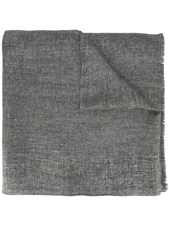 Brunello Cucinelli - Tweed Scarf - Women - Linen/flax/polyamide/polyester - One Size, Women's, Grey, Linen/flax/polyamide/polyester