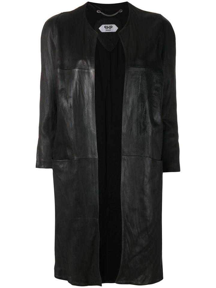 Pihakapi - Three-quarters Sleeve Jacket - Women - Calf Leather - M, Black, Calf Leather