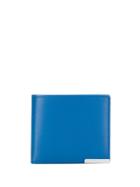 Tod's Logo Engraved Bi-fold Wallet - Blue