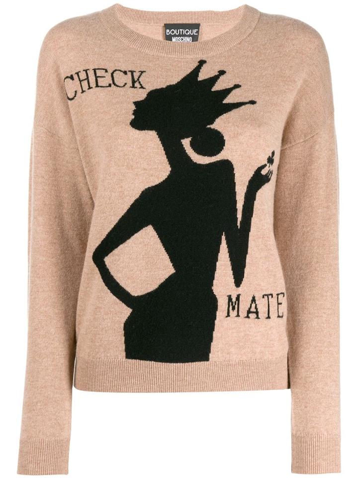 Boutique Moschino Intarsia Pullover - Brown