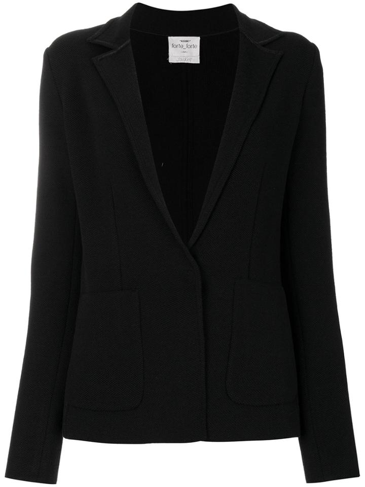 Forte Forte Plunge Jumper - Black