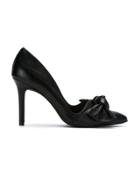 Serpui Bow Leather Pumps - Black