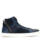 Hogan Rebel Zipped Hi-top Sneakers, Men's, Size: 8, Blue, Leather/nylon/rubber