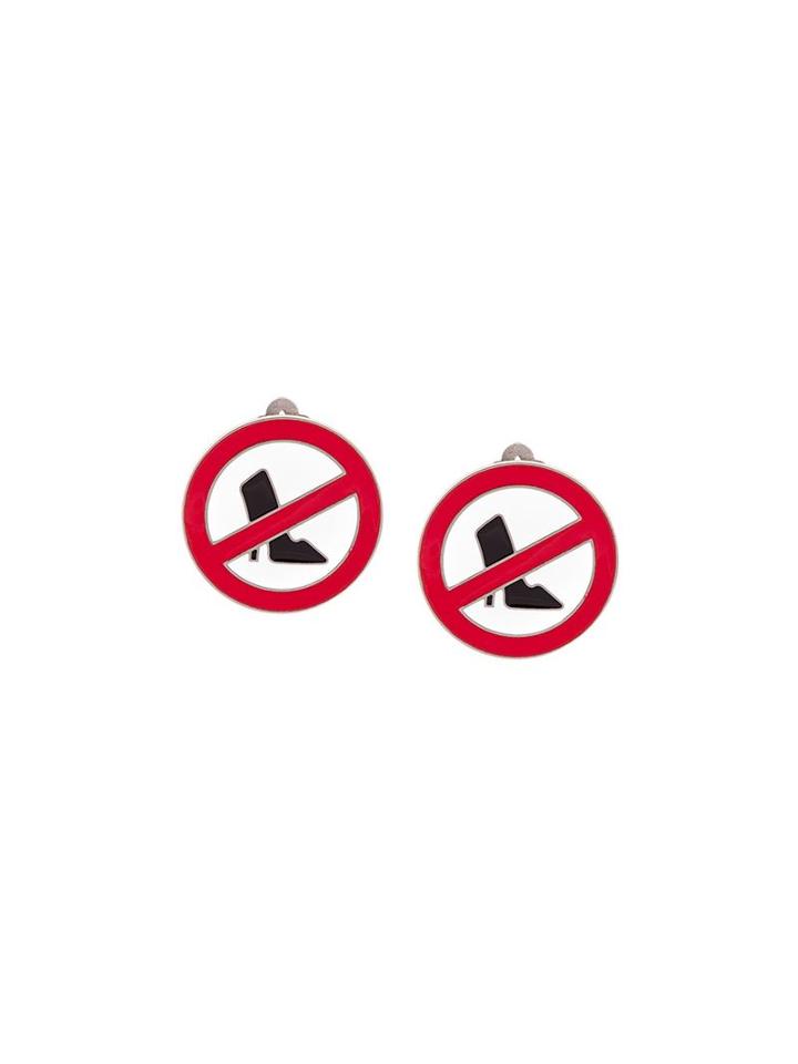 Moschino 'clothed For Construction' Clip On Earrings