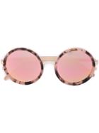 Linda Farrow Round Frame Sunglasses, Women's, Nude/neutrals, Acetate