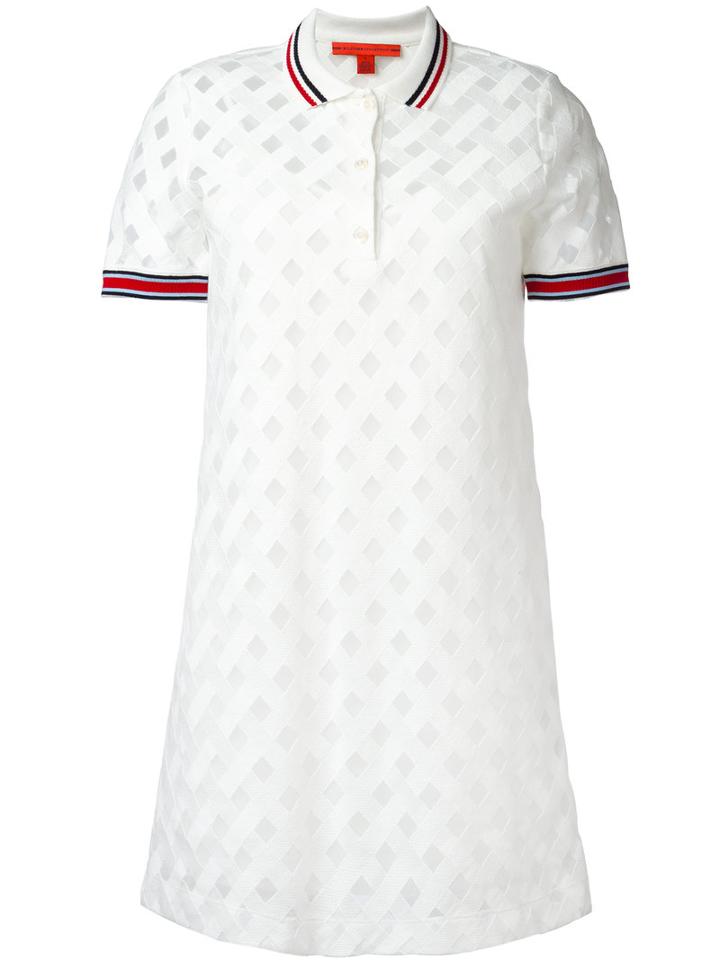 Hilfiger Collection Polo Shirt Dress, Women's, Size: 6, White, Cotton/polyester