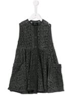 Lost And Found Kids Perforated Shirt Dress, Toddler Girl's, Size: 4 Yrs, Grey