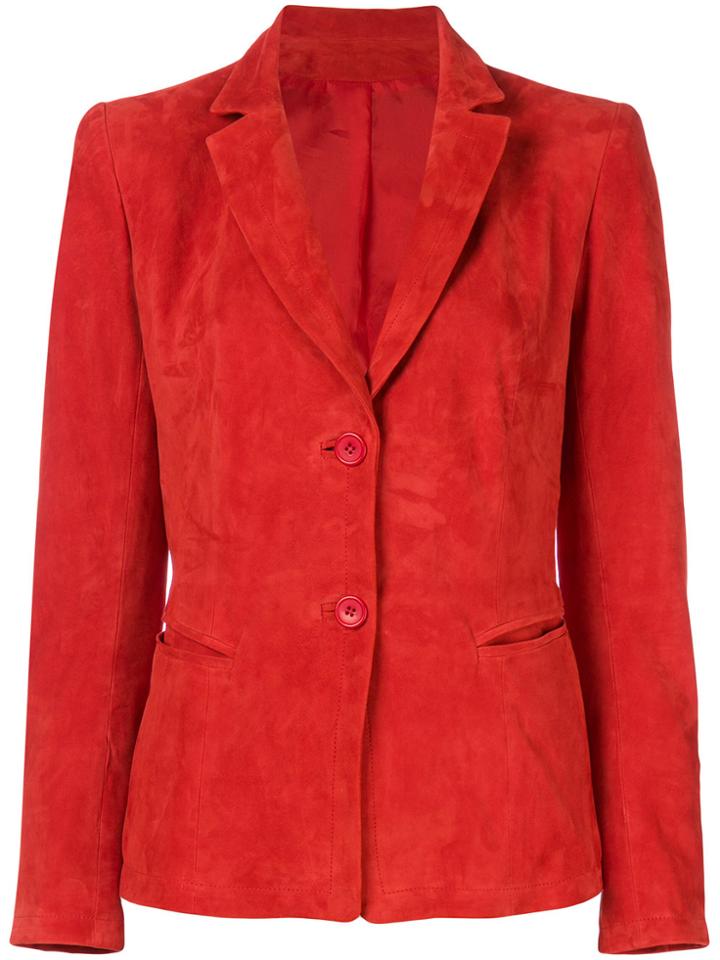Sylvie Schimmel Slim Fit Blazer - Red